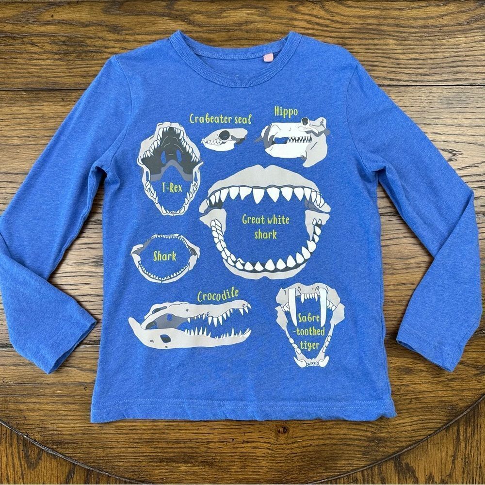 Mini Boden Glow in The Dark Skeleton Tee Shirt